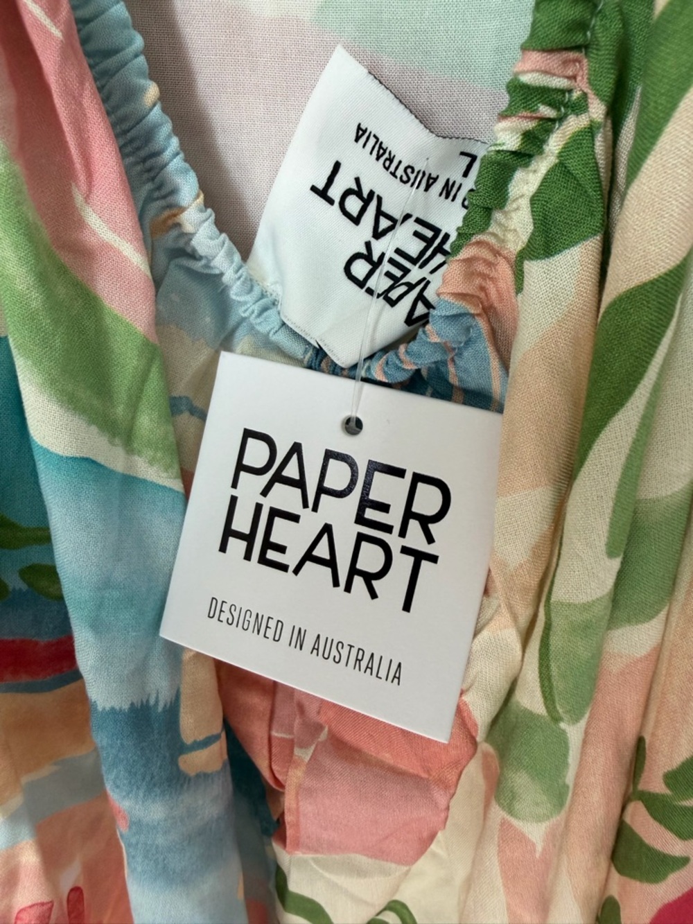 Paper heart island Tropical Print Maxi open back sun Dress - Picture 4 of 6